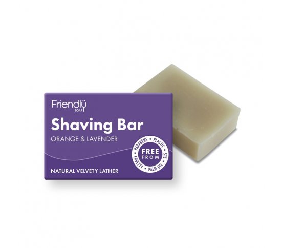 Friendly Soap Přírodní mýdlo na holení pomeranč a levandule 95g