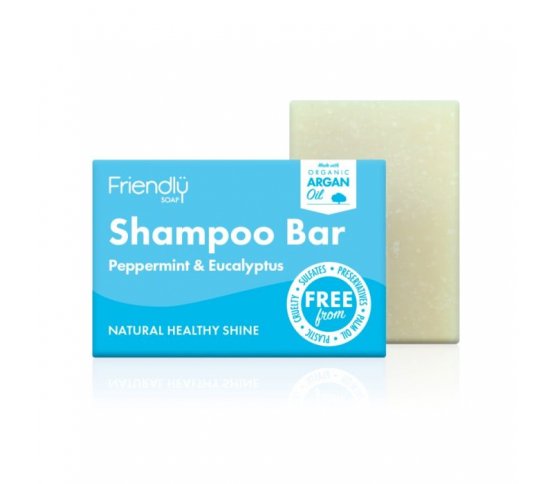 Friendly Soap Přírodní mýdlo na vlasy máta a eukalyptus 95g
