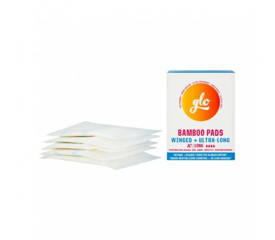GLO Inkontinenční vložky z bio bambusu s křidélky Long 10 ks 2