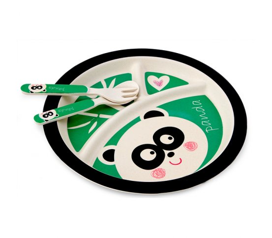 GoEco 5 dílná dětská jídelní sada - panda
