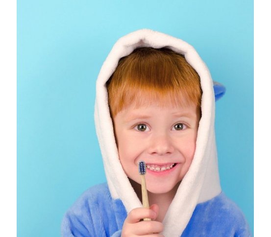 GoEco Bambusový dětský zubní kartáček - modrý 2