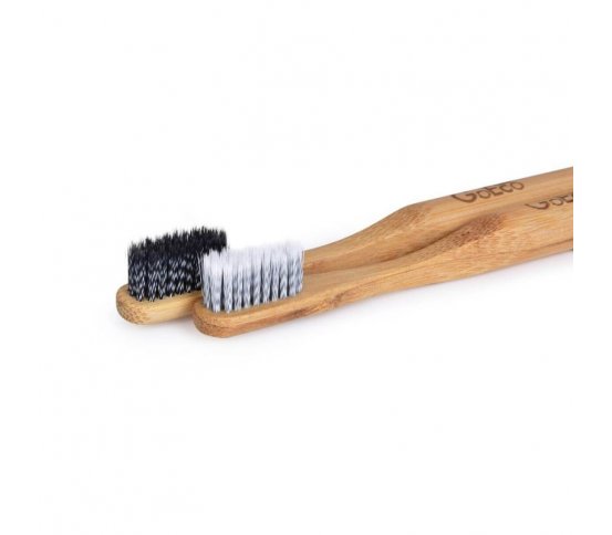 GoEco Bambusový zubní kartáček soft - černý