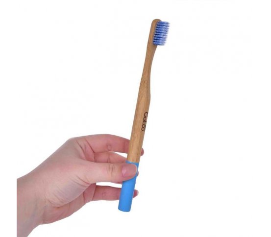 GoEco Bambusový zubní kartáček soft - modrý