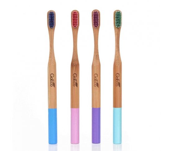 GoEco Bambusový zubní kartáček soft - lila