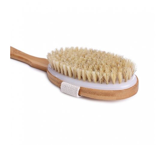 Kartáč na mytí a masáž s odnímatelnou rukojetí z bambusu