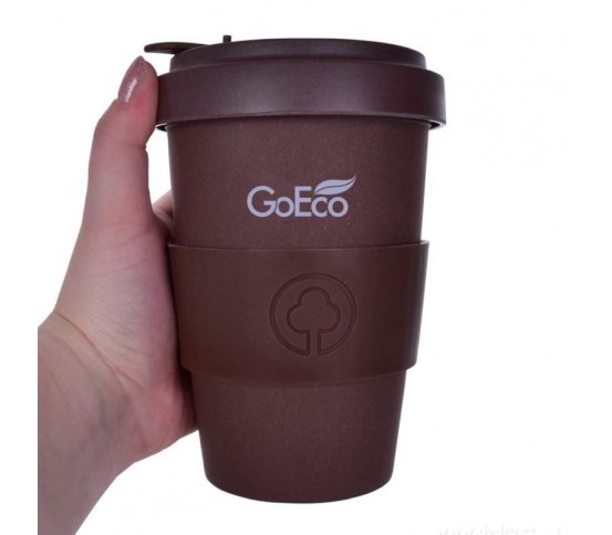 GoEco Kelimero Bambusový hrnek 500ml - čokoládový
