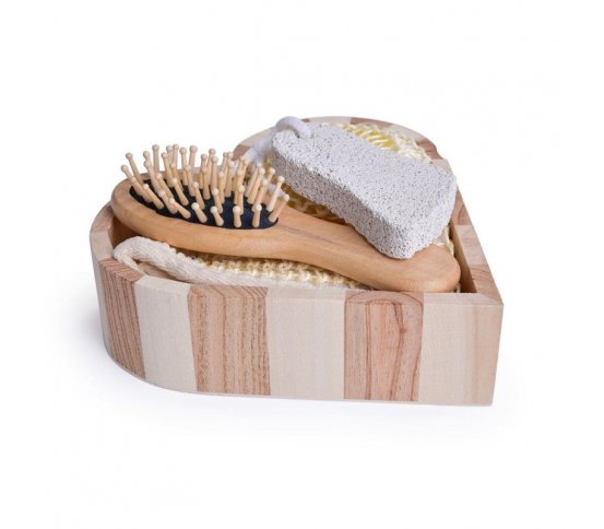 GoEco Koupelnový set v dřevěné kazetě