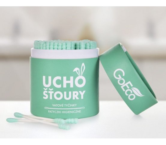 GoEco Uchošťoury z recyklovaného kartonu a bavlny - zelené (200ks) 8