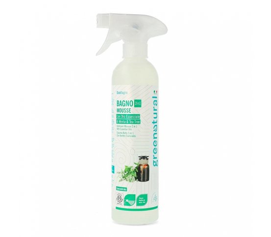 Greenatural Čistič na koupelny 2v1 máta a tea tree 500ml