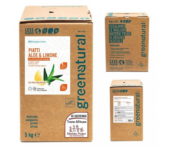 Greenatural Prostředek na mytí nádobí aloe vera a citron 5l