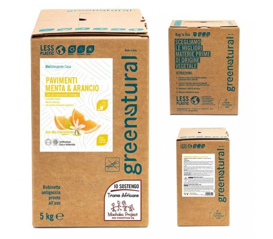 Greenatural Univerzální čistič na podlahy a povrchy máta a pomeranč 5l