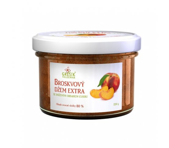 Grešík Broskvový džem extra speciální 220g