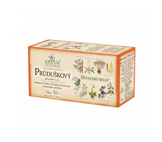 Grešík Devatero bylin Průduškový čaj n.s. 20x1,3g
