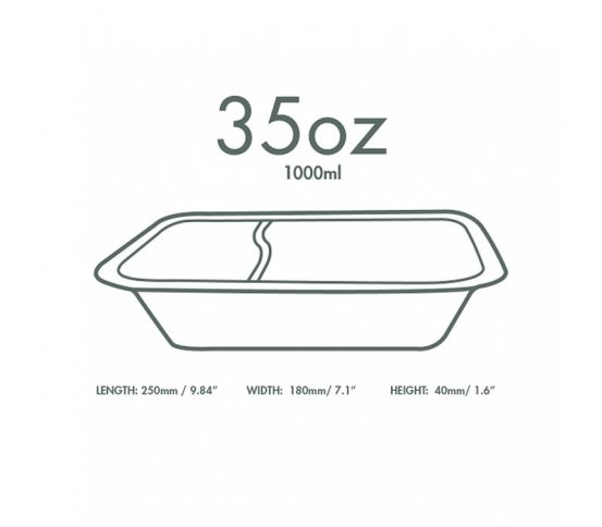 Gurmánský box 2 sekce 1000ml č.5 (50ks) - cukrová třtina 4