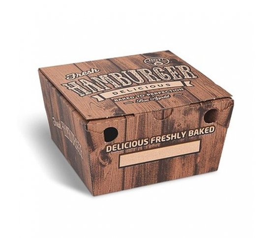 Hamburger box s potiskem 15x15x9,5cm (100ks)