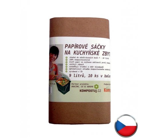 HBABio Papírové sáčky na kuchyňský odpad 9l (10ks)