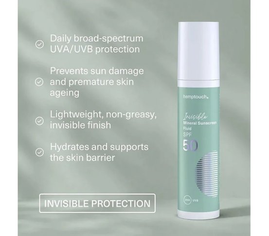 Hemptouch Minerální Opalovací fluid Invisible SPF 50 - vzorek 2ml