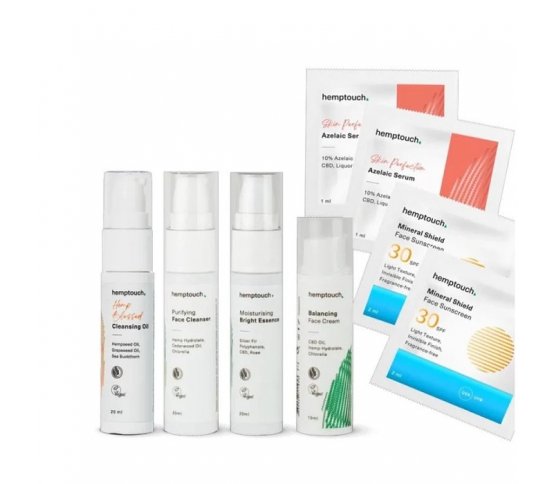 boruvkovy Hemptouch Set Mini´s vyrovnávající set pro problematickou a mastnou pleť