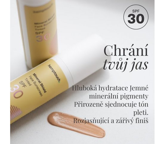 Hemptouch Tónovaný opalovací krém na obličej SPF 30 5