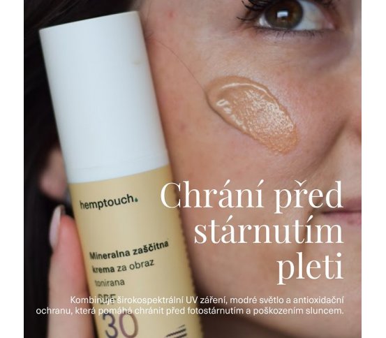 Hemptouch Tónovaný opalovací krém na obličej SPF - vzorek 2ml 4