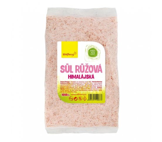 Himalájská sůl růžová 1kg Wolfberry
