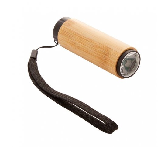 Hliníková svítilna s bambusovým povrchem s COB LED diodou
