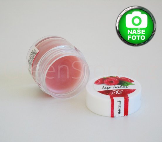 100% přírodní balzám na rty s malinovou vůní