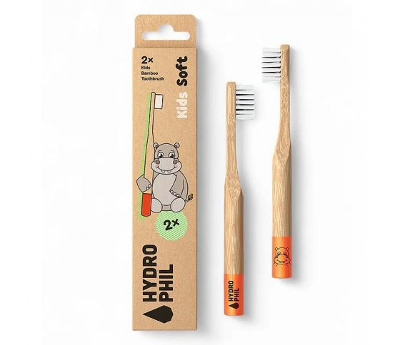 Hydrophil Dětský bambusový zubní kartáček - Hroch (2ks)