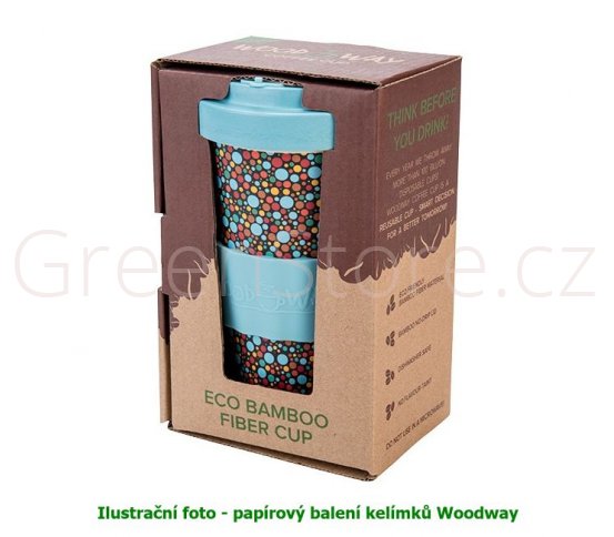 Woodway Kelímek na kávu z bambusu 500ml - Tropical Pink