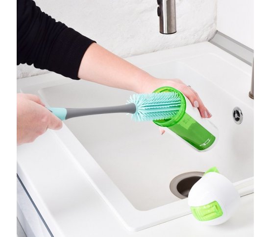 Dedra modrý kartáč na mytí lahví a váz