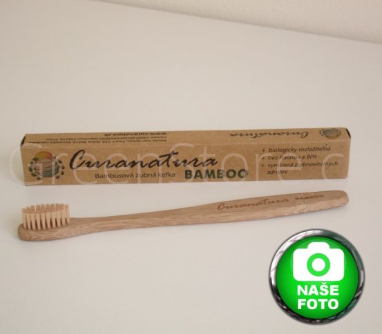 Bambusový kartáček s bambusovými štětinkami