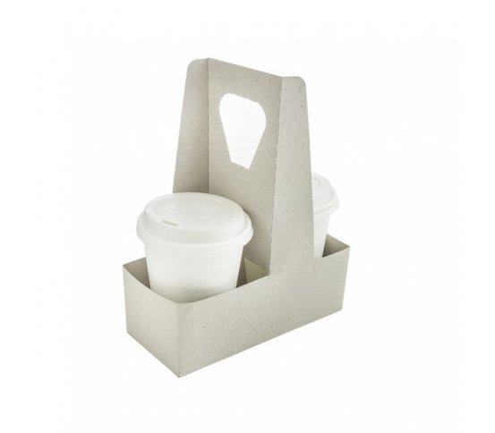 Kartonový nosič s uchem pro 2ks kelímků (250ks)