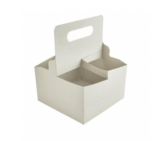 Kartonový nosič s uchem pro 4ks kelímků (200ks)