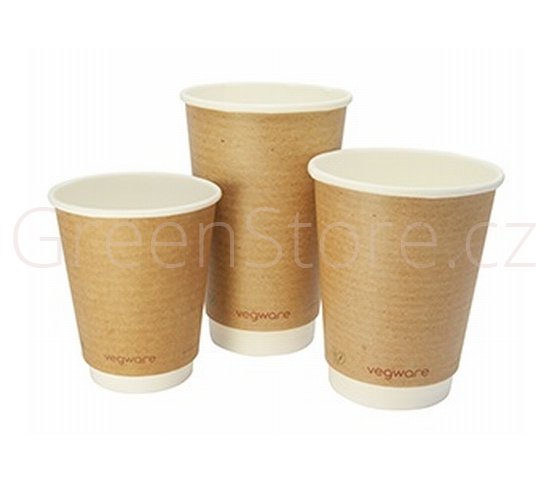 Kelímky dvoustěnné hnědé Vegware