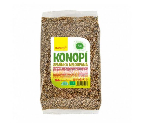 Konopná semínka neloupaná BIO 500g Wolfberry
