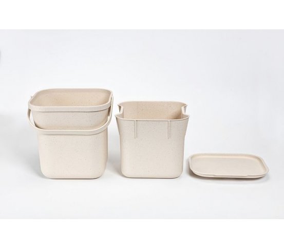 Koš na bioodpad s vložkou 6l - slonová kost Plastia 5