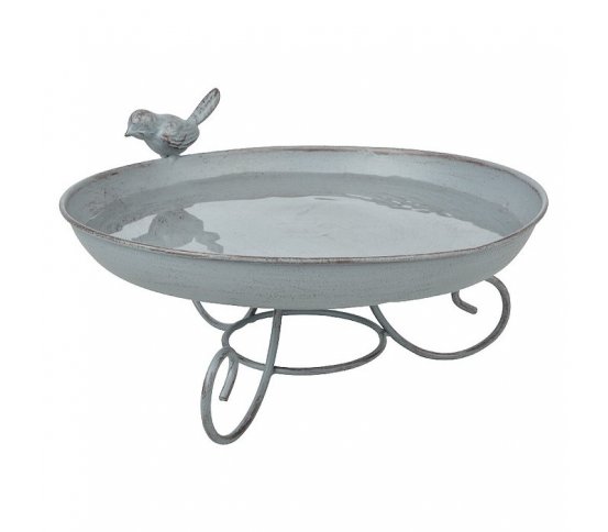 Koupel na nožičkách pro ptáčky - šedý kov 22cm Esschert Design 2