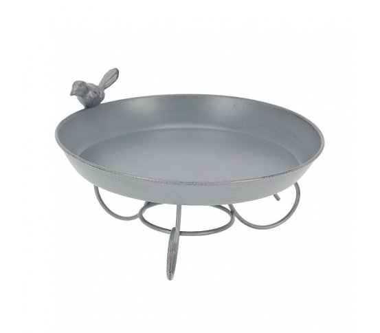Koupel na nožičkách pro ptáčky - šedý kov 22cm Esschert Design 5