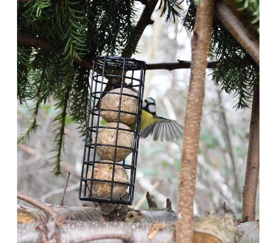 Kovové krmítko pro ptáky na lojové koule