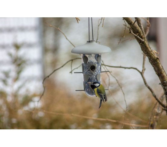 Krmítko a pítko 3v1 pro ptáky Robin - antracit Plastia 2