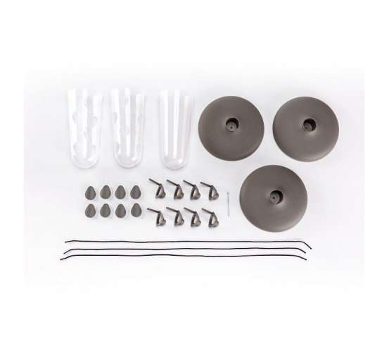 Krmítko a pítko 3v1 pro ptáky Robin - antracit Plastia 1