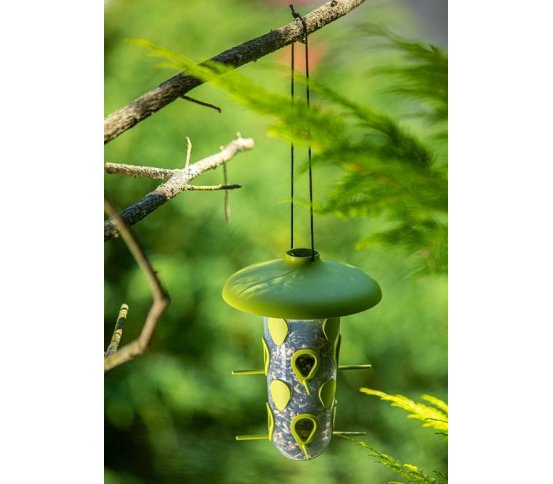 Krmítko a pítko 3v1 pro ptáky Robin - zelené Plastia 3