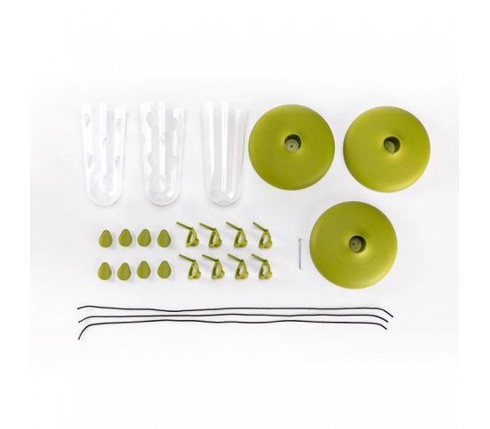 Krmítko a pítko 3v1 pro ptáky Robin - zelené Plastia 1