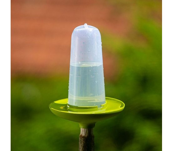 Krmítko a pítko 3v1 pro ptáky Robin - zelené Plastia 4