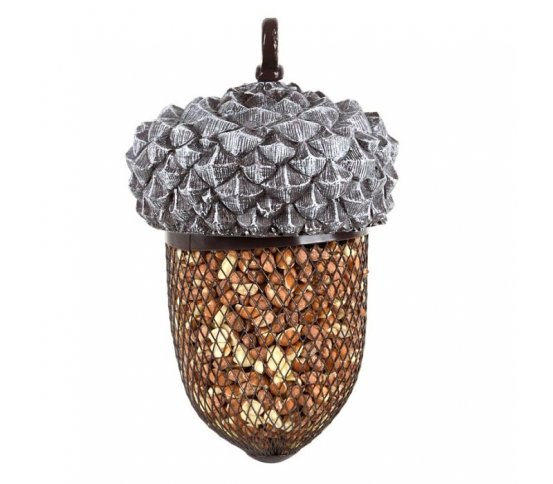 Krmítko pro ptáky Žalud – na oříšky a peletky zelena domacnost com