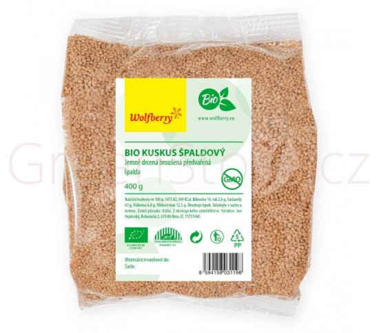 Kuskus špaldový v bio kvalitě 400g Wolfberry
