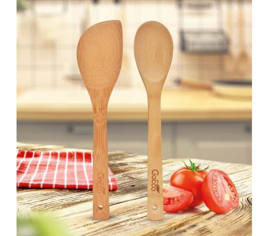 Rovná zkosená šikmá vařečka z bambusu goeco