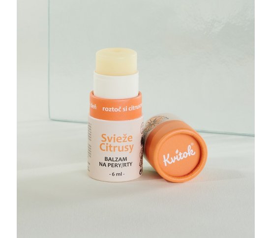 Kvitok Balzám na rty Svěží citrusy 8ml greenstore.cz