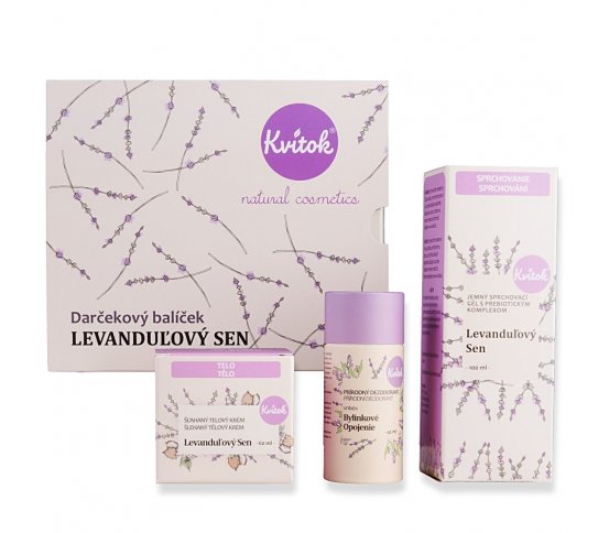 Kvitok Dárkový kosmetický balíček Levandulový sen