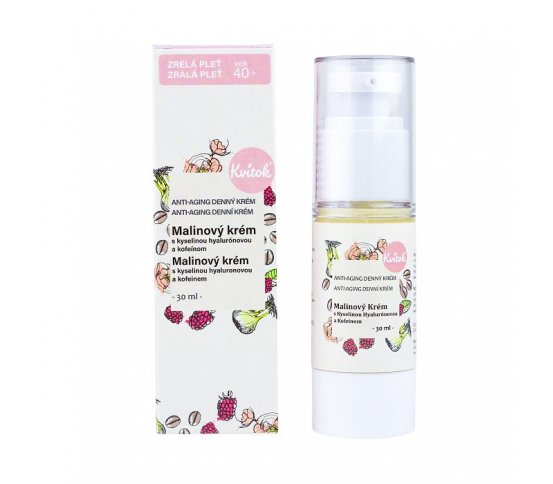 Kvitok Denní malinový krém pro zralou pleť (40) 30ml
